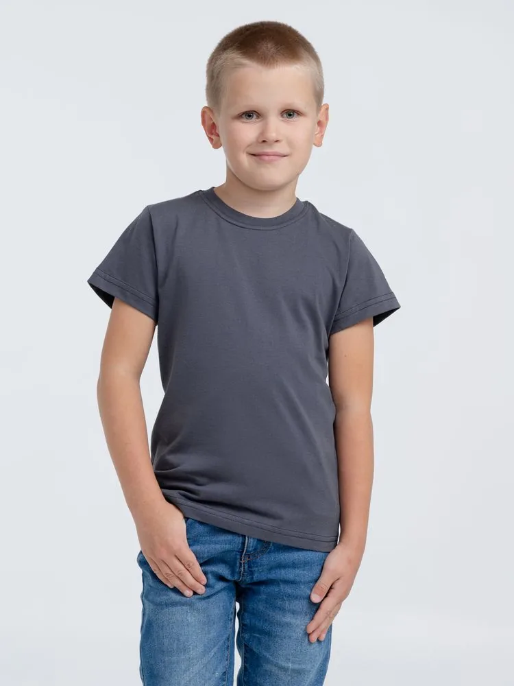 Футболка детская T-Bolka Kids, темно-серая (графит), 8 лет фото 7