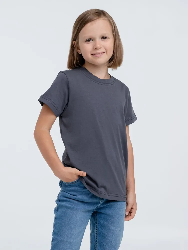 Футболка детская T-Bolka Kids, темно-серая (графит), 10 лет фото 5