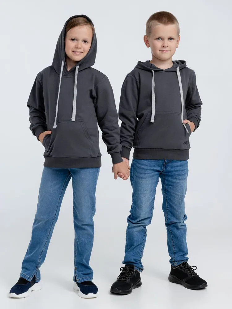 Толстовка с капюшоном детская Kirenga Kids, темно-серая (графит), 12 лет фото 10