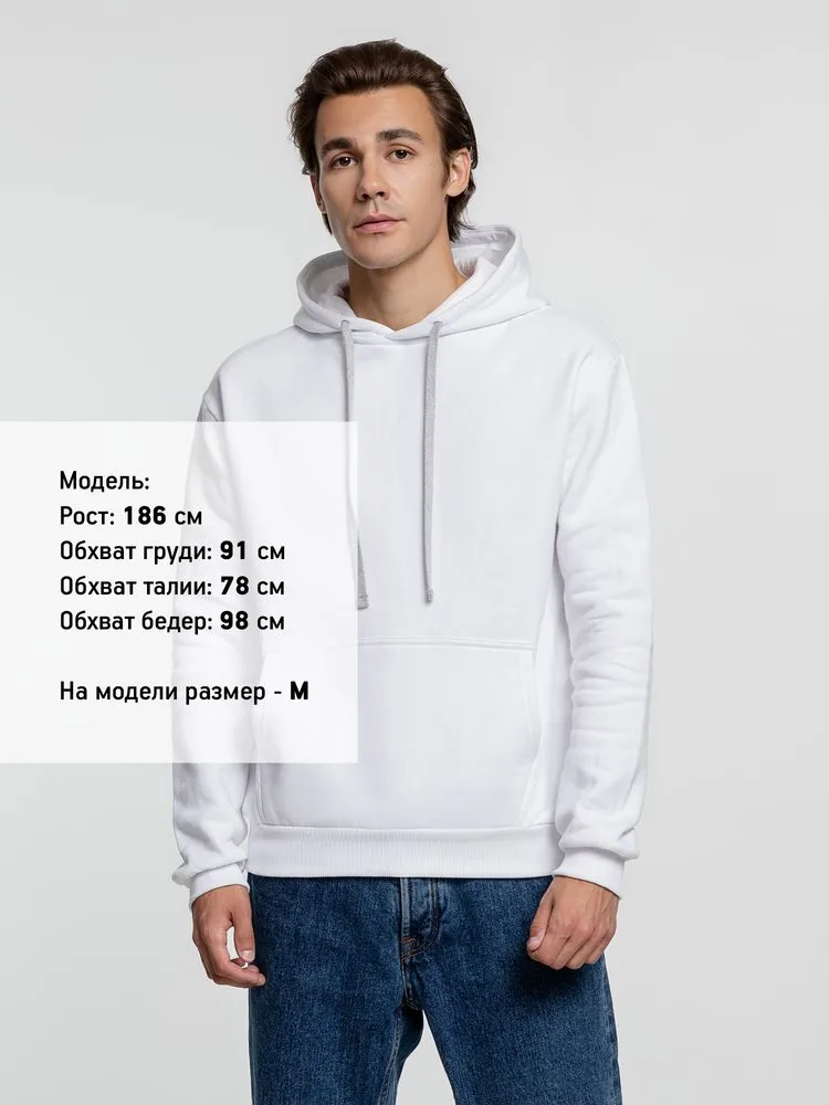 Толстовка с капюшоном Kirenga Heavy, белая (белоснежная), размер 5XL фото 4