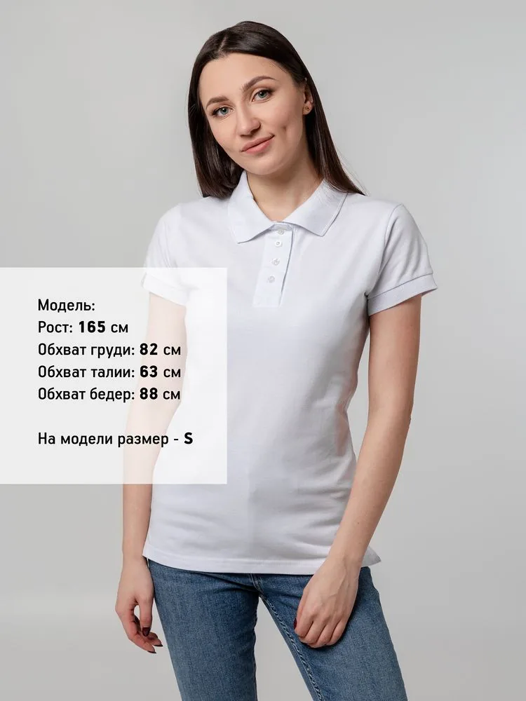 Рубашка поло женская Virma Premium Lady, белая, размер XXL фото 6