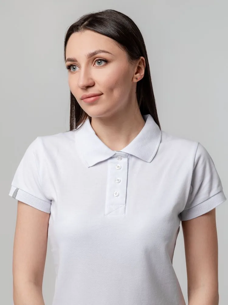 Рубашка поло женская Virma Premium Lady, белая, размер XXL фото 9