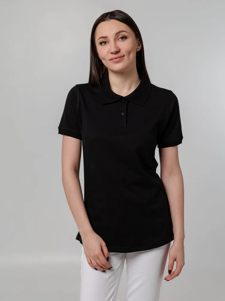 Рубашка поло женская Virma Stretch Lady, черная, размер XXL фото 6