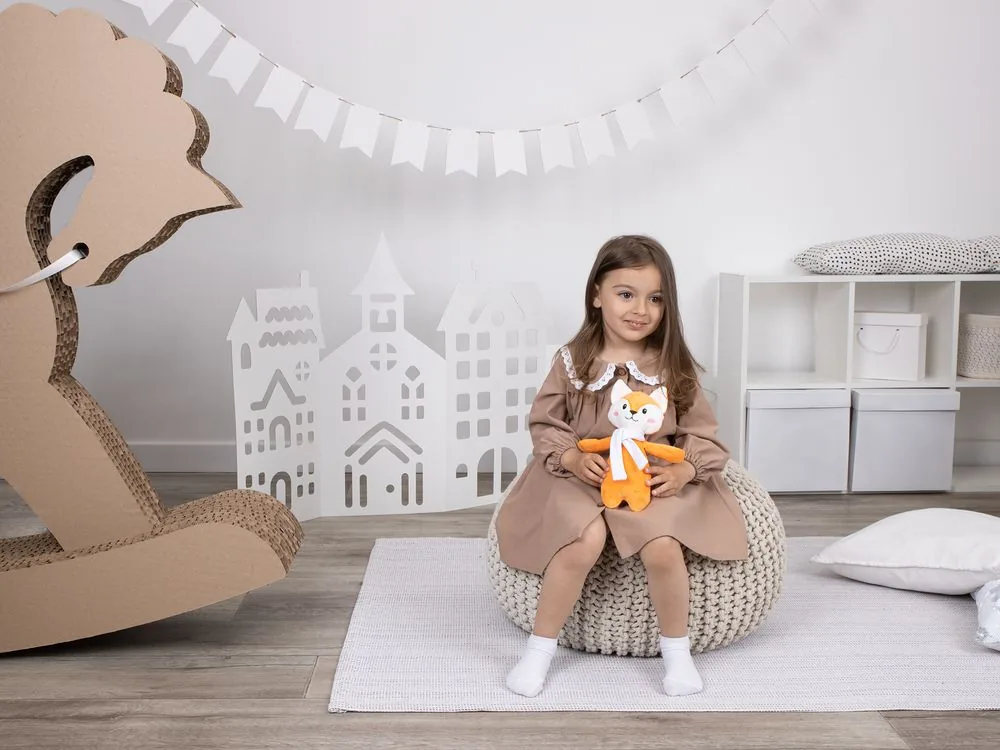 Мягкая игрушка Beastie Toys, лисенок с белым шарфом фото 8