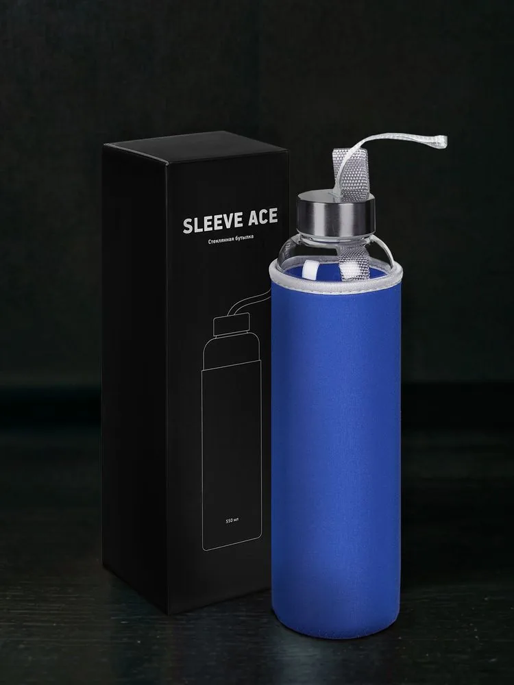Бутылка для воды Sleeve Ace, синяя фото 9