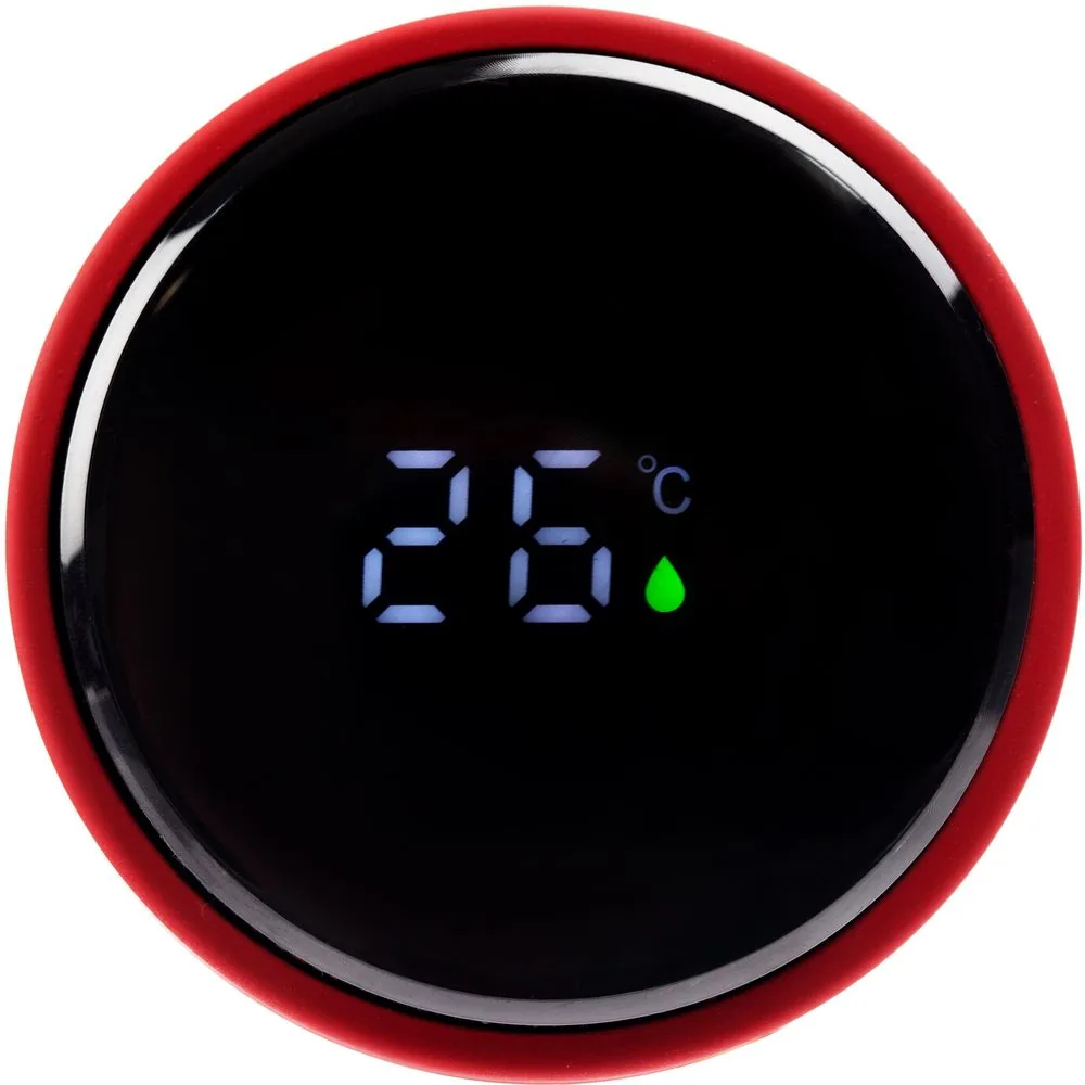 Смарт-бутылка с заменяемой батарейкой Long Therm Soft Touch, красная фото 7