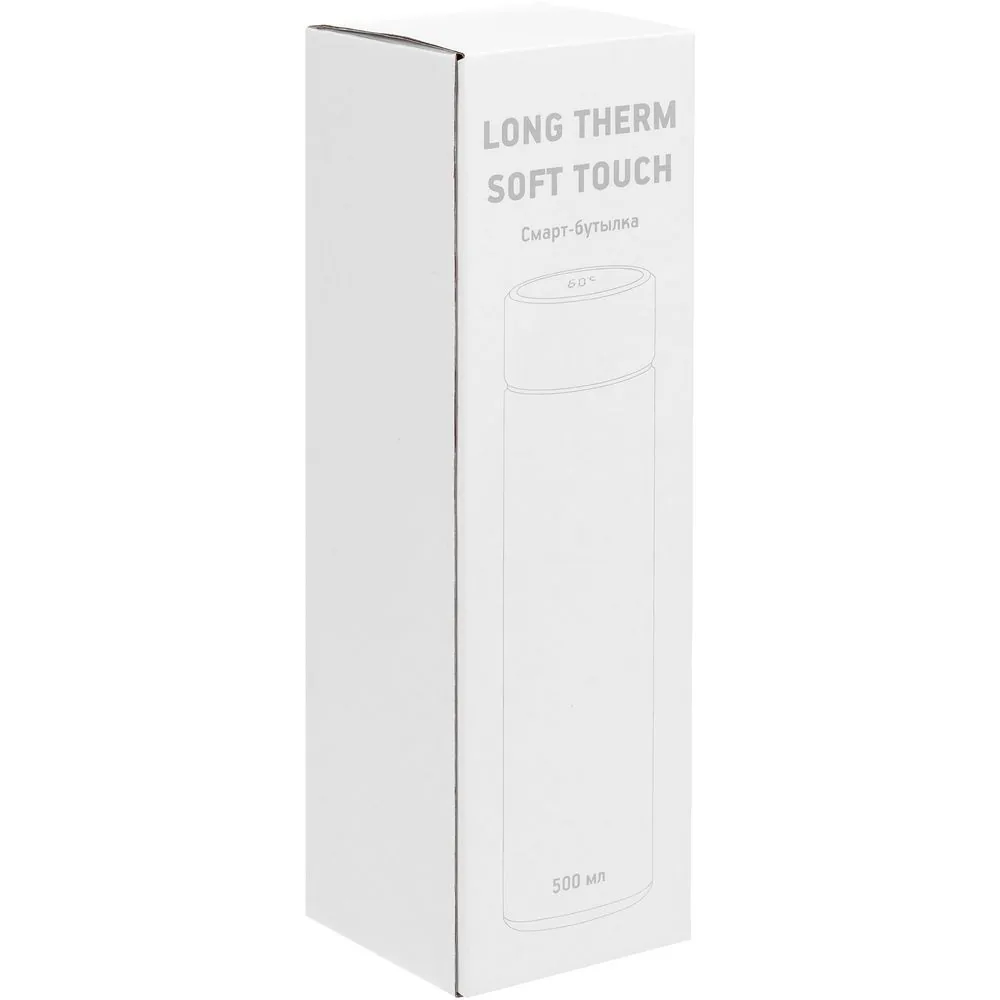 Смарт-бутылка с заменяемой батарейкой Long Therm Soft Touch, красная фото 11
