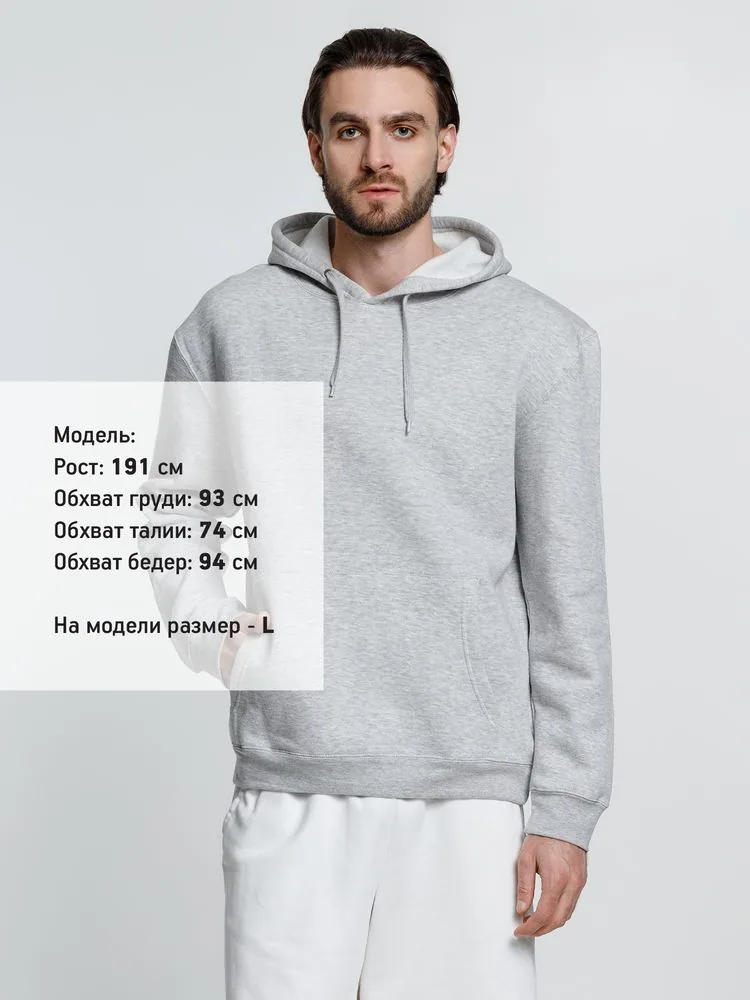 Худи унисекс Phoenix, серый меланж, размер XL фото 11