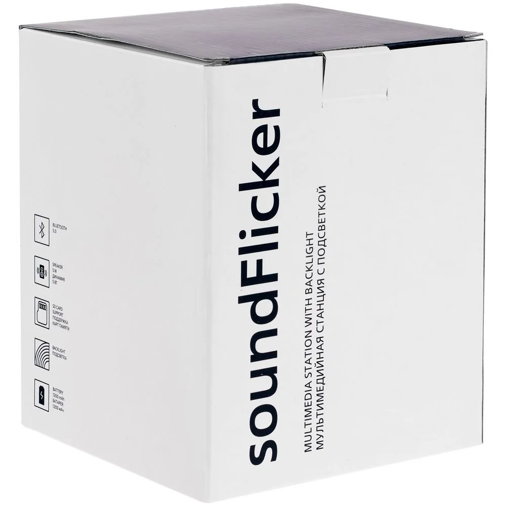 Беспроводная колонка с подсветкой soundFlicker, черная фото 8