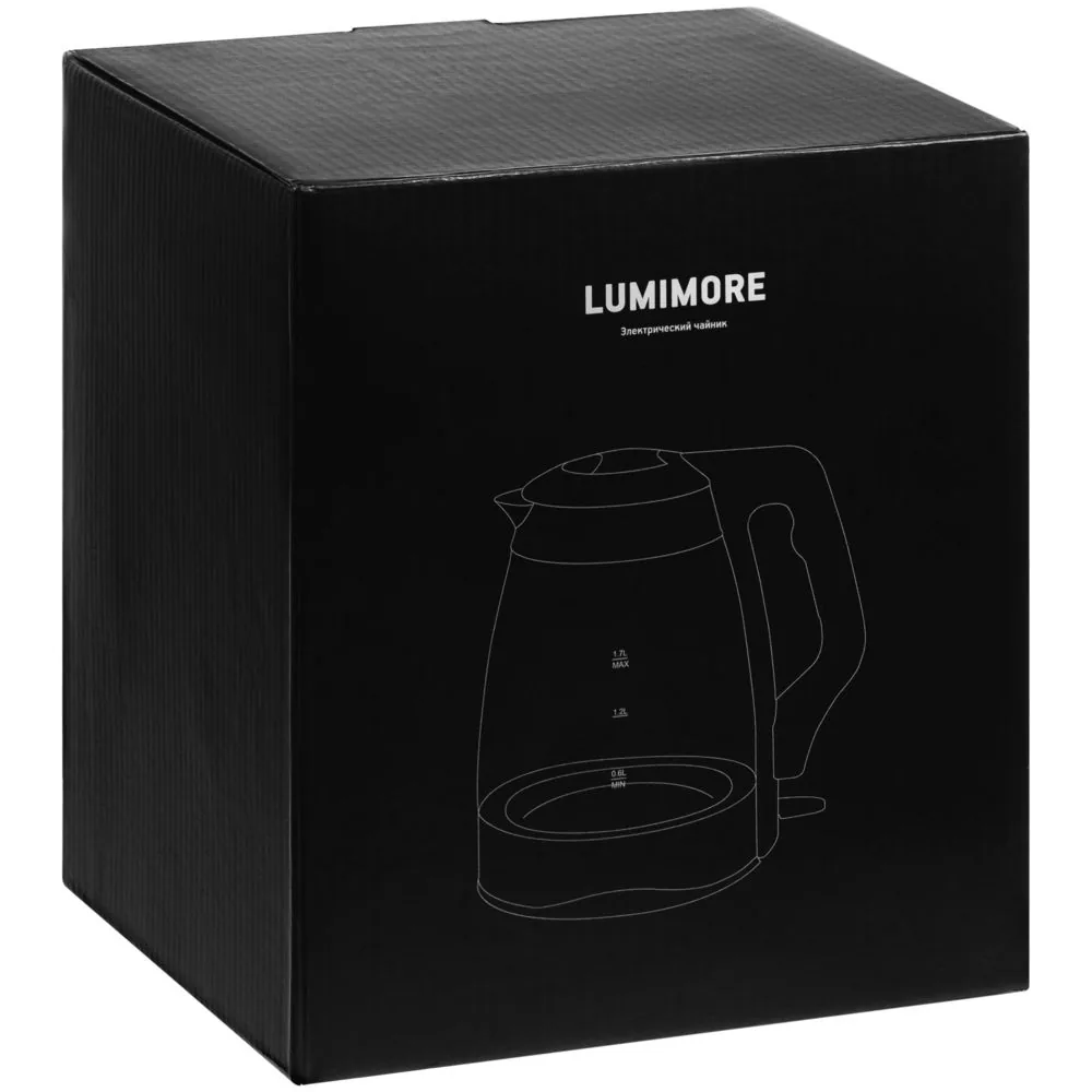 Электрический чайник Lumimore, стеклянный, серебристо-черный фото 9