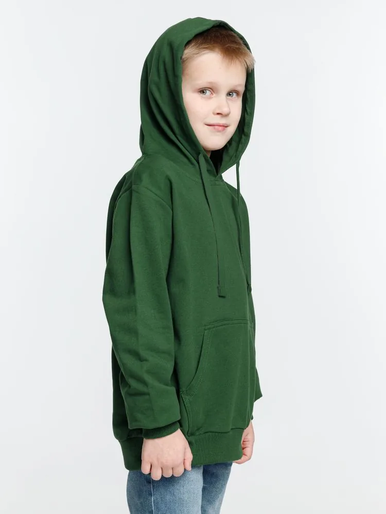 Худи детское Kirenga Kids 2.0, темно-зеленое, 10 лет фото 8