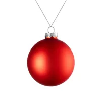 Елочный шар Finery Matt, 8 см, матовый красный фото 2