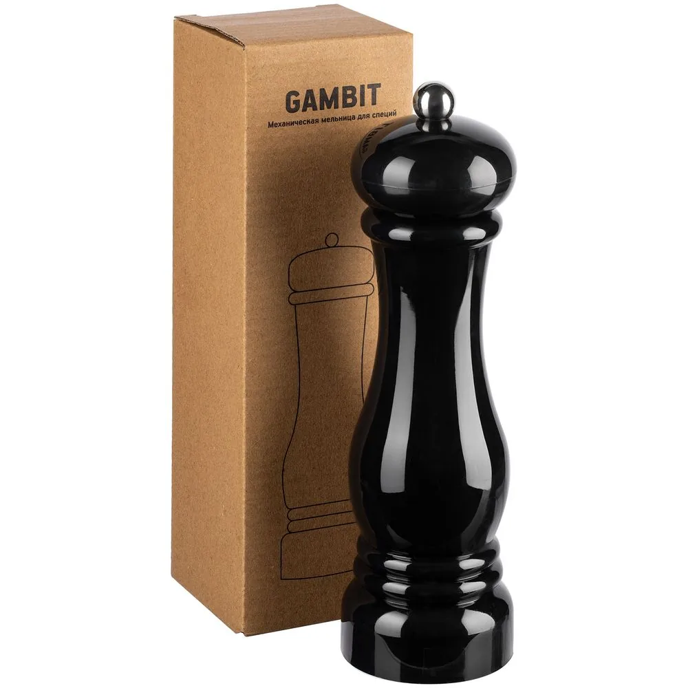 Механическая мельница для специй Gambit, черная фото 7