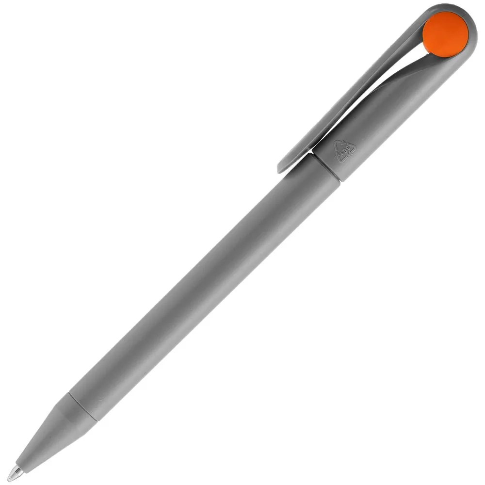 Ручка шариковая Prodir DS1 TMM Dot, серая с оранжевым фото 3