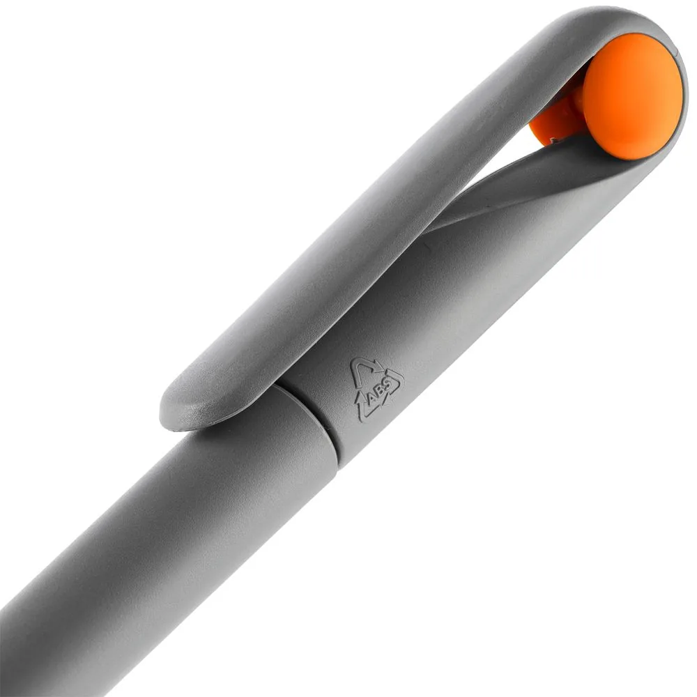Ручка шариковая Prodir DS1 TMM Dot, серая с оранжевым фото 6