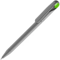 Ручка шариковая Prodir DS1 TMM Dot, серая с ярко-зеленым фото 2