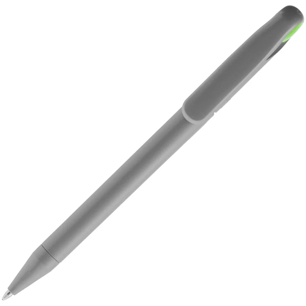 Ручка шариковая Prodir DS1 TMM Dot, серая с ярко-зеленым фото 5