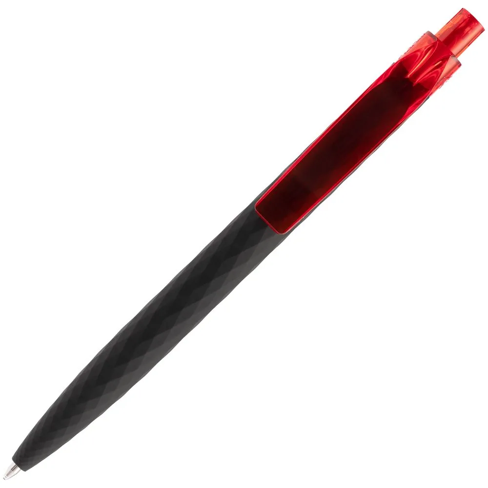 Ручка шариковая Prodir QS01 PRT-T Soft Touch, черная с красным фото 5