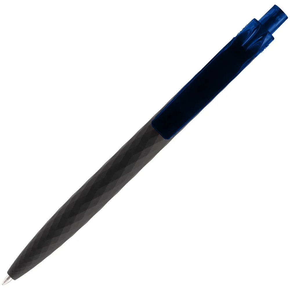 Ручка шариковая Prodir QS01 PRT-T Soft Touch, черная с синим фото 5