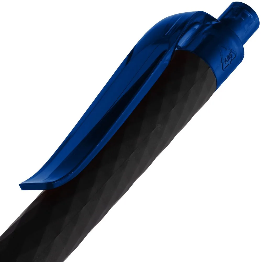 Ручка шариковая Prodir QS01 PRT-T Soft Touch, черная с синим фото 6