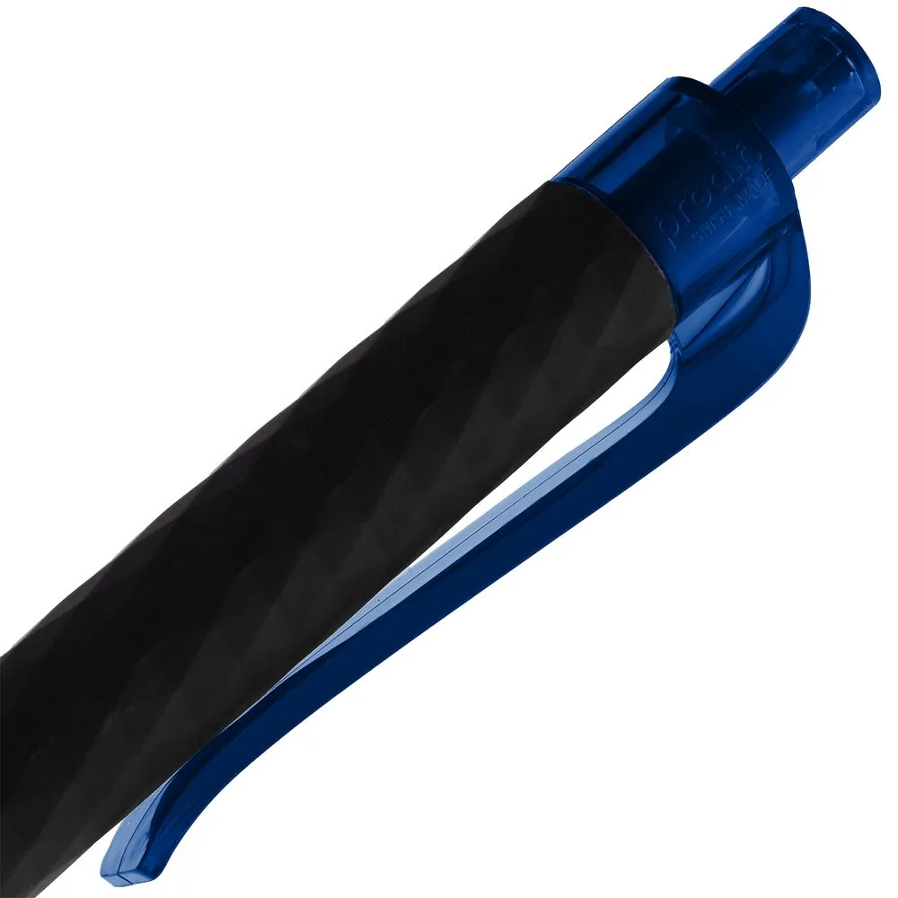 Ручка шариковая Prodir QS01 PRT-T Soft Touch, черная с синим фото 7