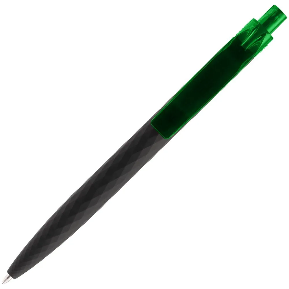 Ручка шариковая Prodir QS01 PRT-T Soft Touch, черная с зеленым фото 5