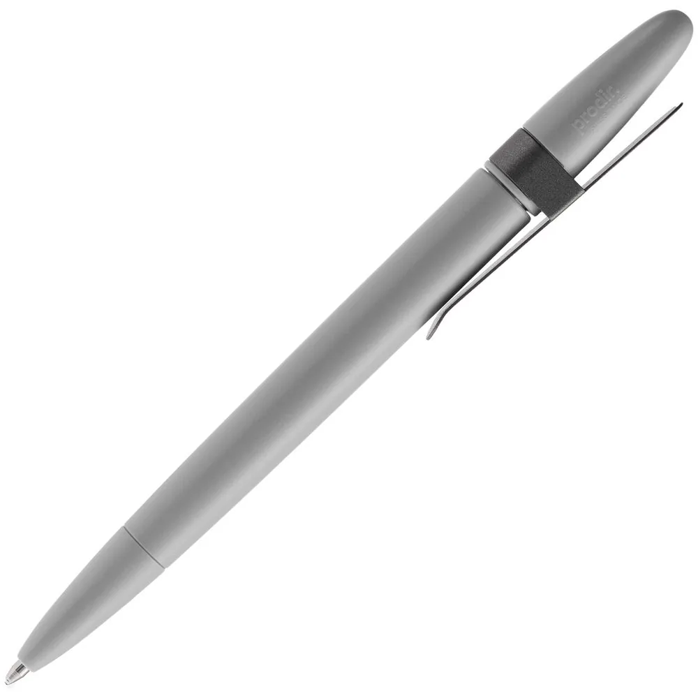 Ручка шариковая Prodir DS5 TSM Metal Clip, серая фото 3