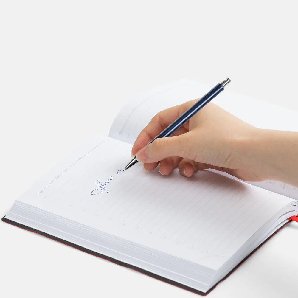 Ручка шариковая Slim Beam, синяя фото 4