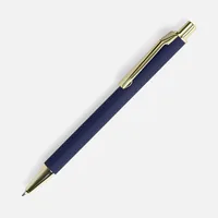 Ручка шариковая Lobby Soft Touch Gold, синяя фото 2
