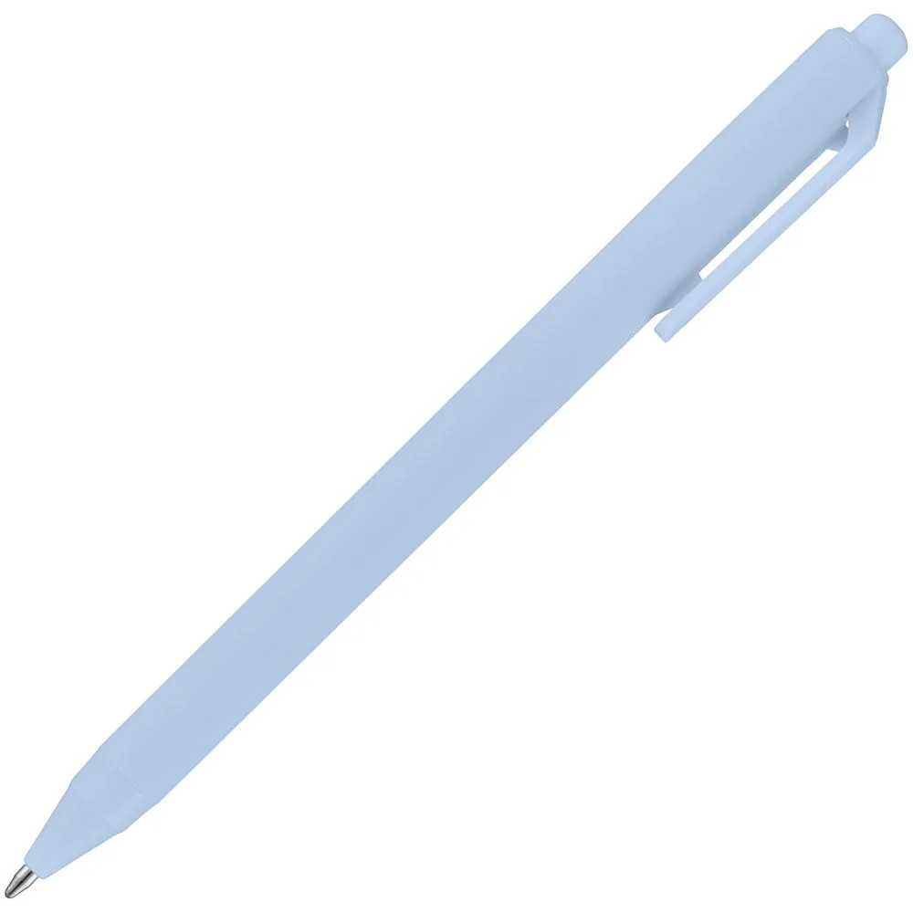 Ручка шариковая Cursive Soft Touch, голубая фото 4