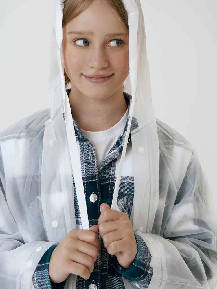 Дождевик детский RainDrop Kids, белый, 10 лет (рост 130-140) фото 11