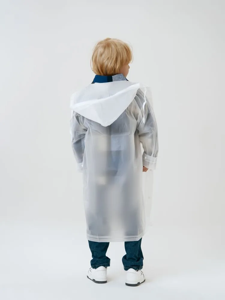 Дождевик детский RainDrop Kids, белый, 12 лет (рост 142-152) фото 13