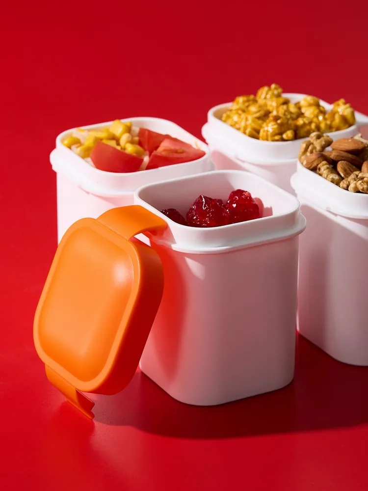 Ланчбокс для снеков Lunch Crunch, белый с оранжевым фото 5