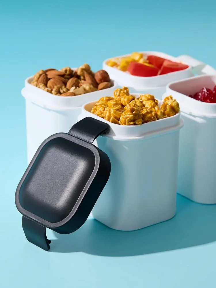 Ланчбокс для снеков Lunch Crunch, белый с черным фото 5
