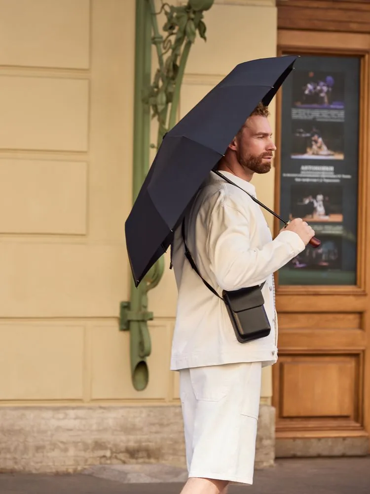 Зонт складной Cloudburst в подарочной упаковке, черный фото 10