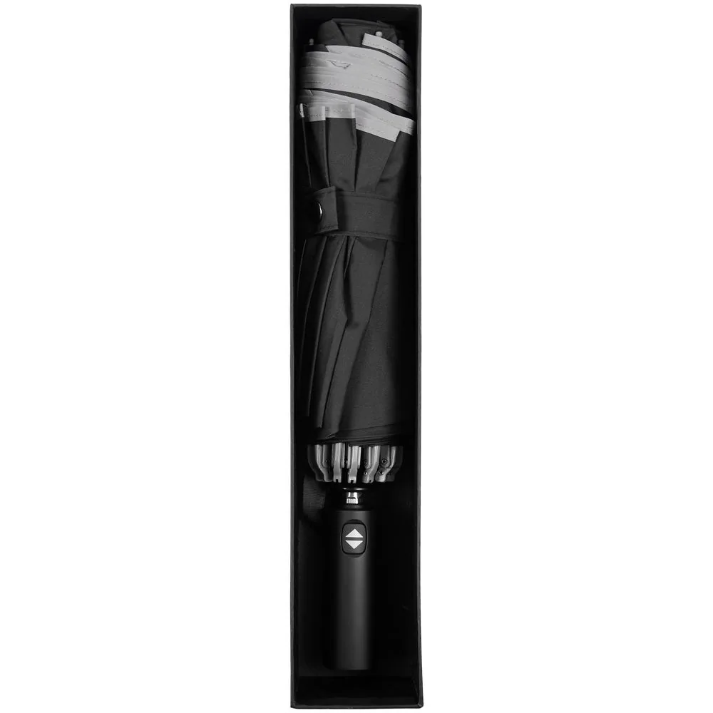 Складной зонт наоборот Savelight со светоотражающим кантом фото 7