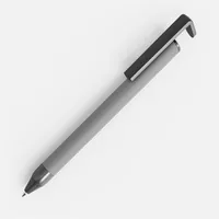 Ручка шариковая Standic с подставкой для телефона, серая фото 2
