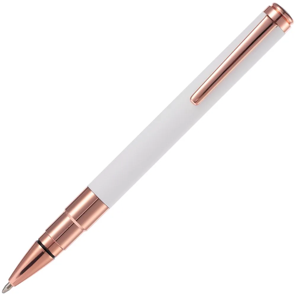 Ручка шариковая Kugel Rosegold, белая фото 6