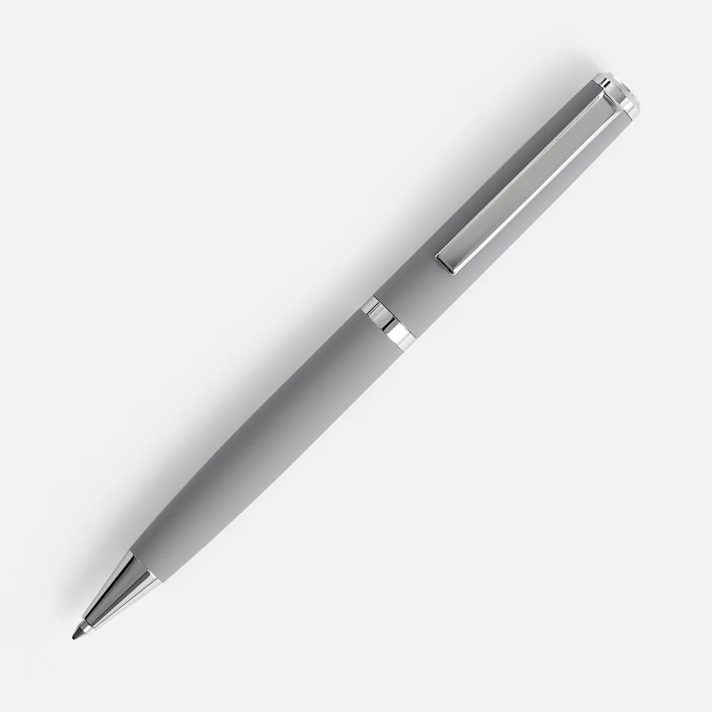 Ручка шариковая Inkish Chrome в футляре, серая фото 3