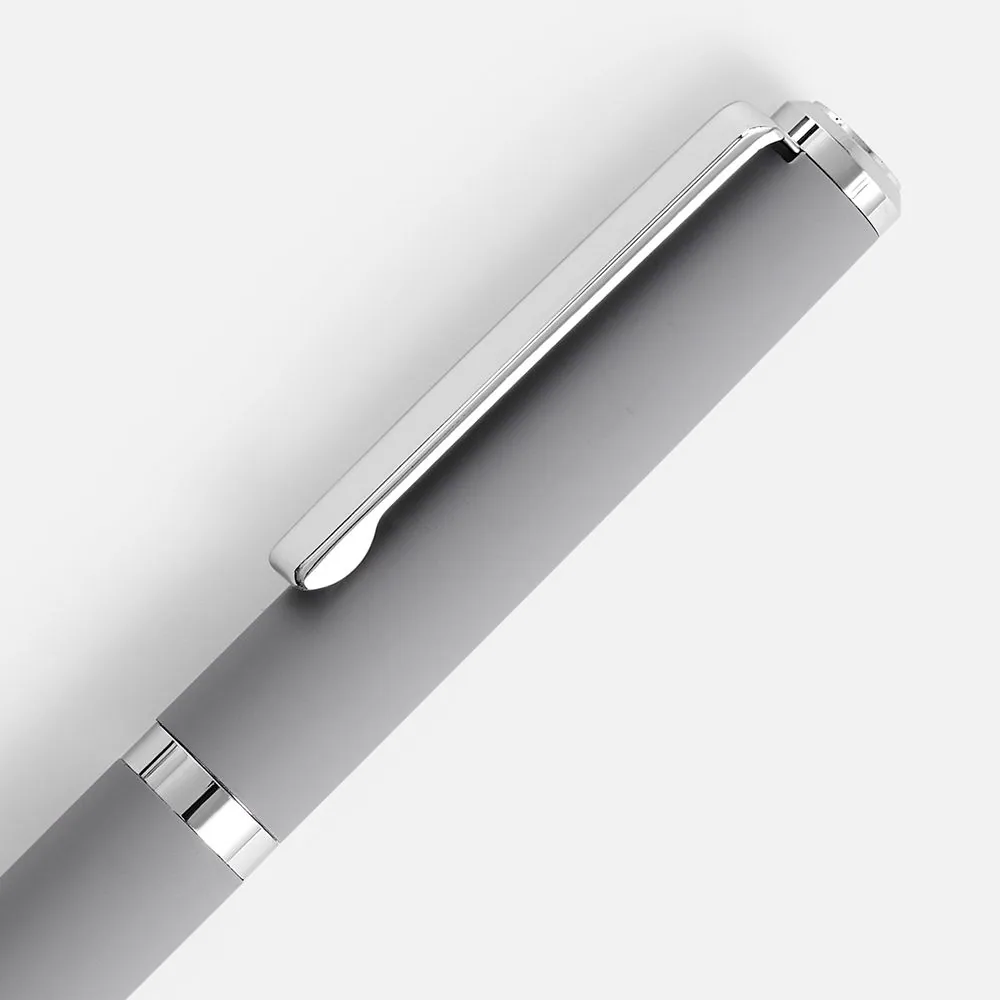 Ручка шариковая Inkish Chrome в футляре, серая фото 4