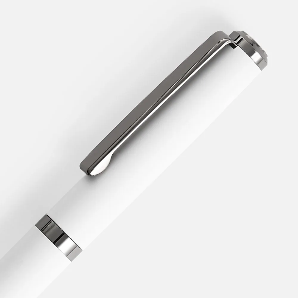 Ручка шариковая Inkish Gunmetal в футляре, белая фото 4