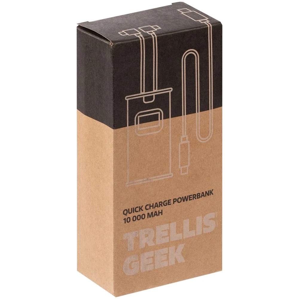 Аккумулятор с быстрой зарядкой Trellis Geek 10000 мАч, темно-серый фото 14