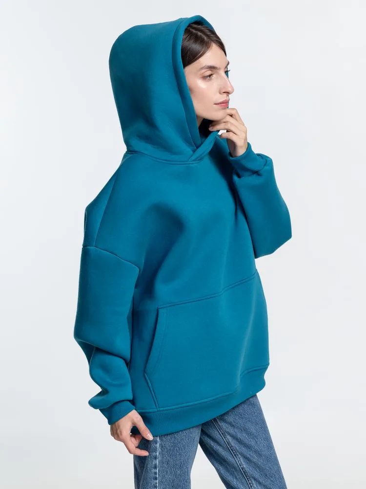 Худи Kulonga Oversize, бирюзовое, размер ХL/ХХL фото 9