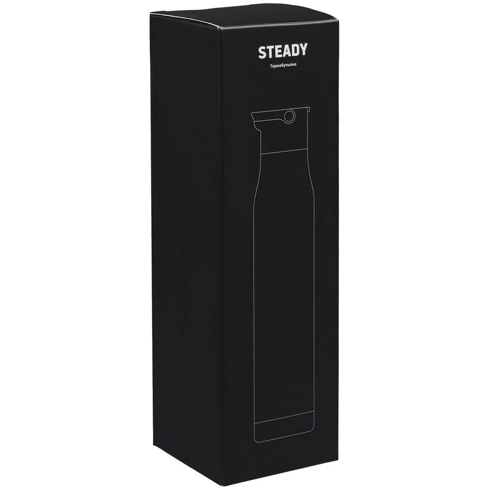 Термобутылка Steady, синяя фото 8