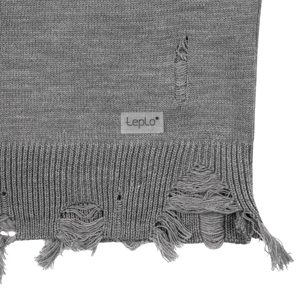 Джемпер оверсайз унисекс Grunge в сумке, серый, размер L/XL фото 5