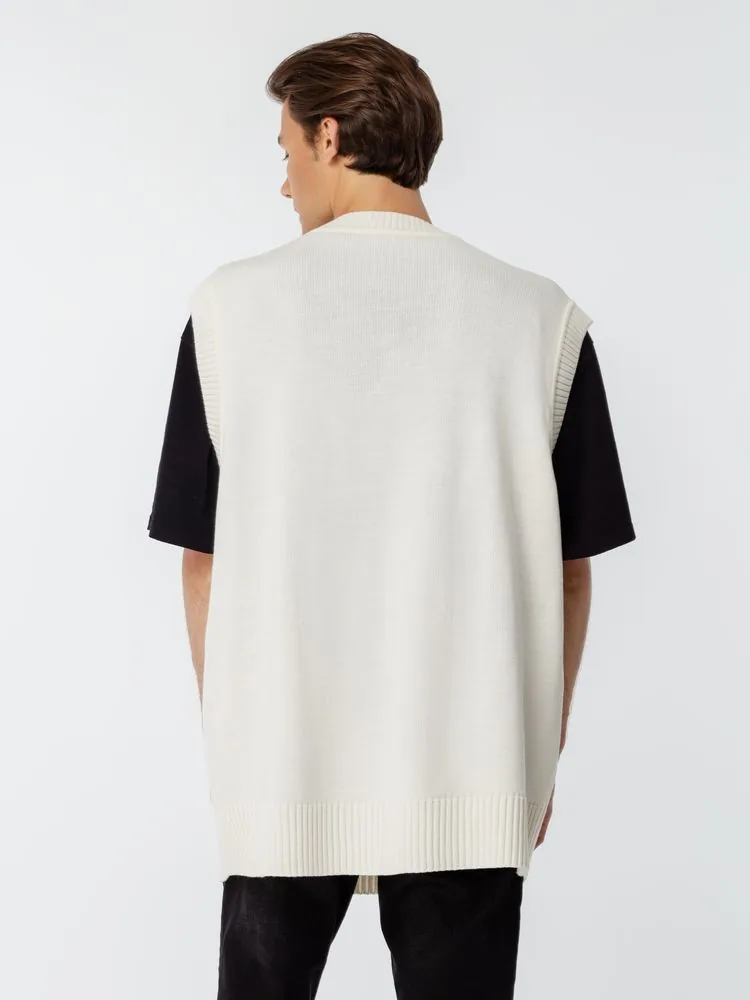 Жилет оверсайз унисекс Tad в сумке, молочно-белый, размер L/XL фото 11