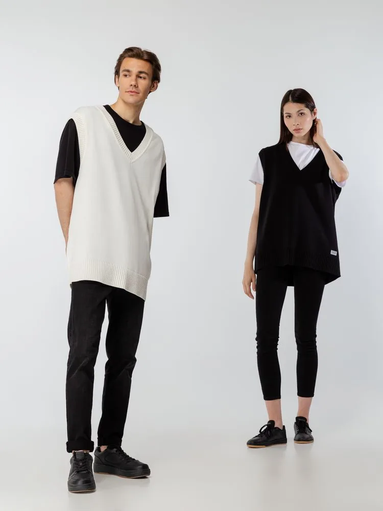 Жилет оверсайз унисекс Tad в сумке, молочно-белый, размер L/XL фото 14