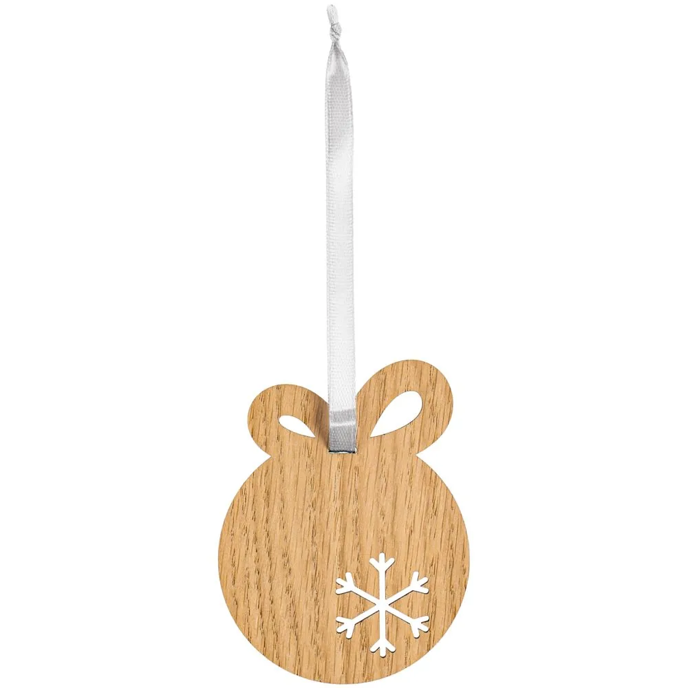 Деревянная подвеска Christmate, шар фото 3