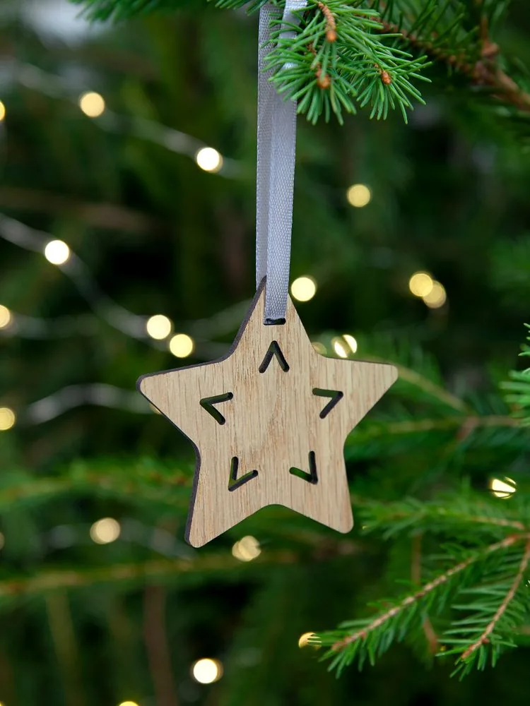 Деревянная подвеска Christmate, звезда фото 5