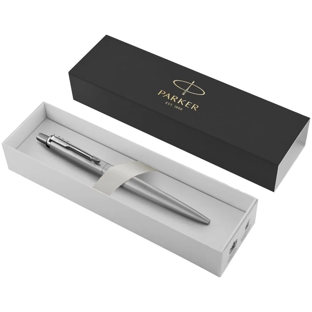 Ручка шариковая Parker Jotter XL Monochrome Grey, серебристая фото 4